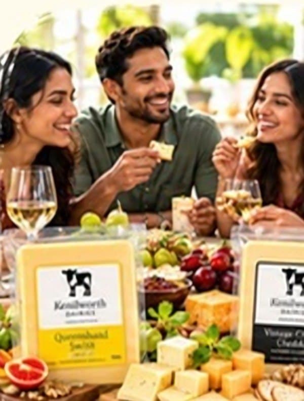 Friends sharing a cheese platter