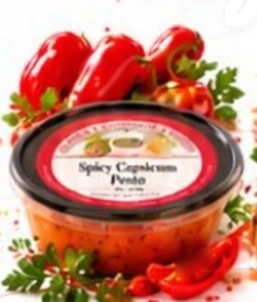 Spicy capsicum pesto in a bowl